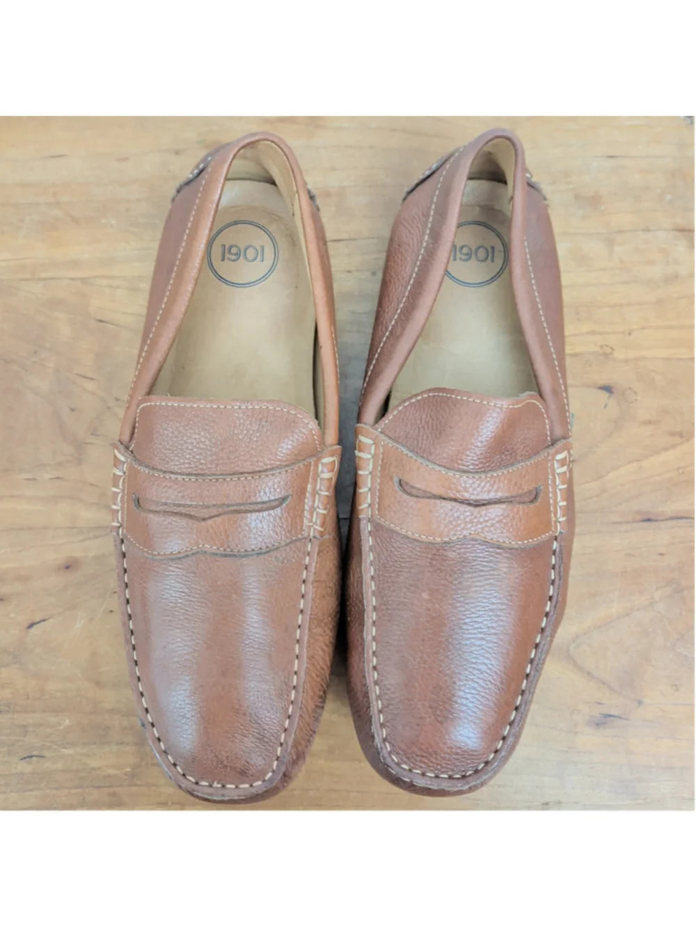 Men's 1901 Pebbled Leather Driving Moccasin Shoes 11